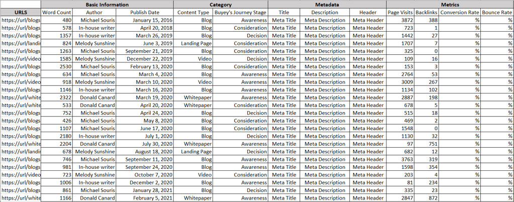 Audit Spread Sheet 1