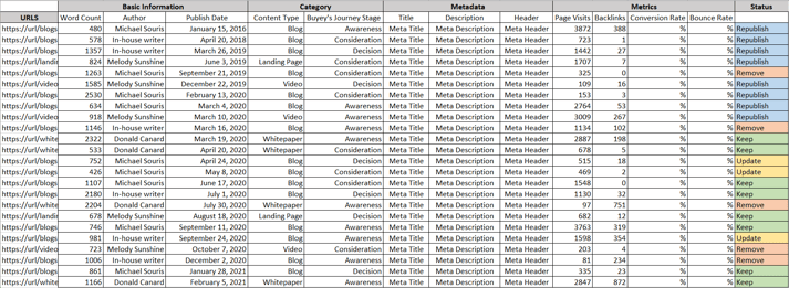 Audit Spread Sheet 1